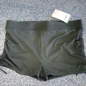Carve Designs Green Boyshorts with Rouched Sides Bikini Bottoms Medium NWT